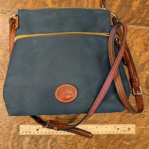 Dooney & Bourke Navy and Brown Crossbody Bag